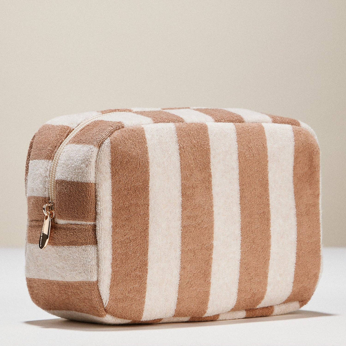 Striped Terry Fabric Pouch | Travel Pouch
