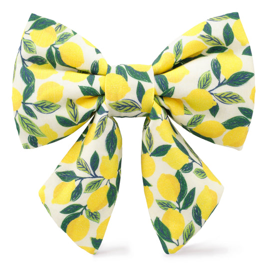 Lemon Zest Lady Dog Bow