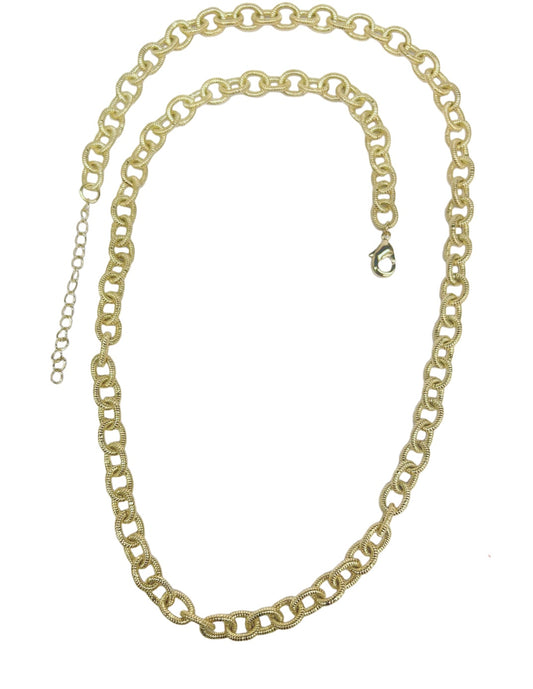 Brass Necklace 20”+2”Extension