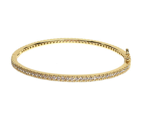 Gold filled CZ Bangle Bracelet