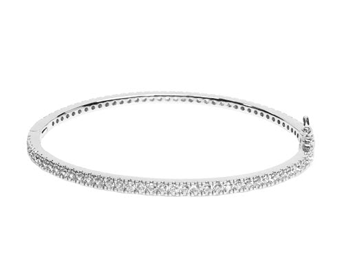 Silver filled CZ Bangle Bracelet