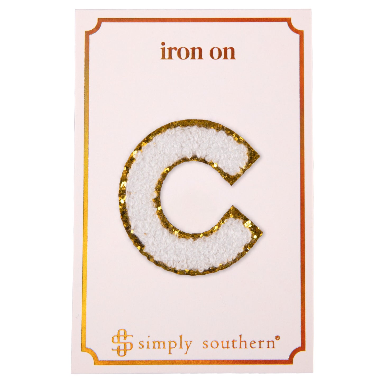 White Chenille Letter Patches