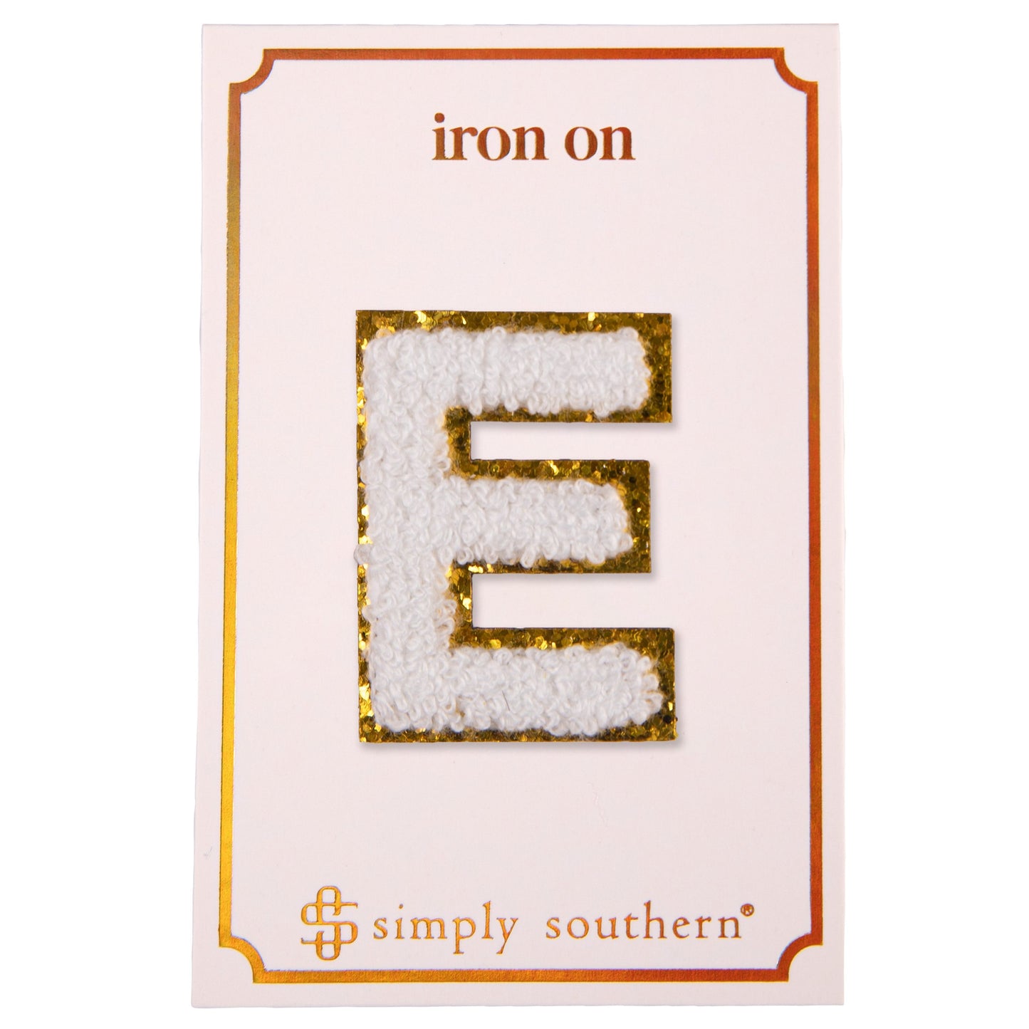 White Chenille Letter Patches