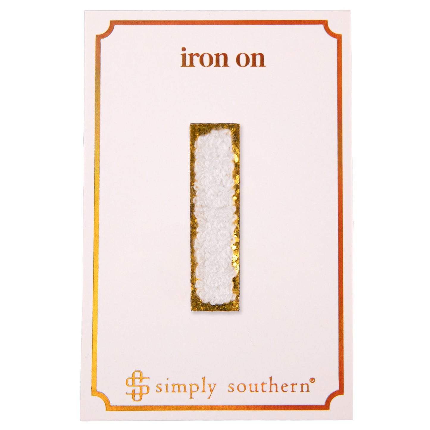 White Chenille Letter Patches