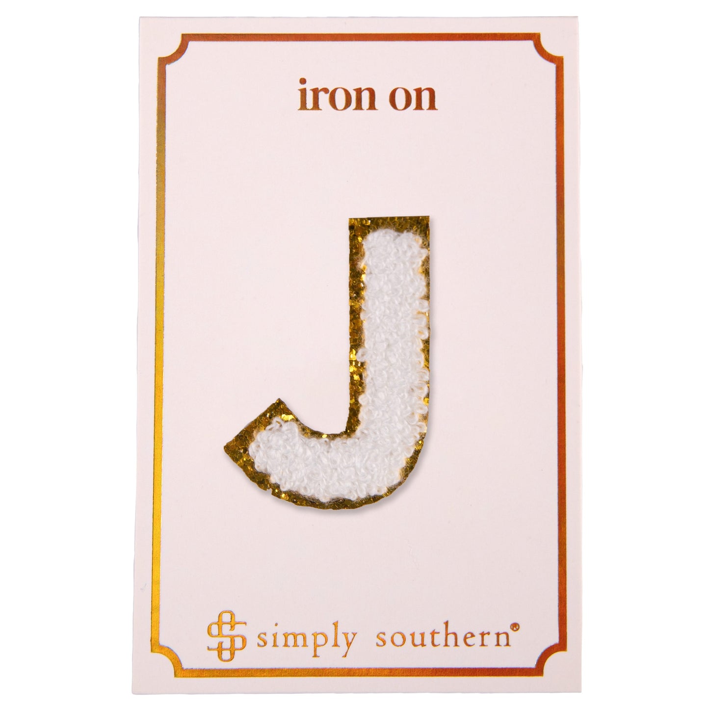 White Chenille Letter Patches