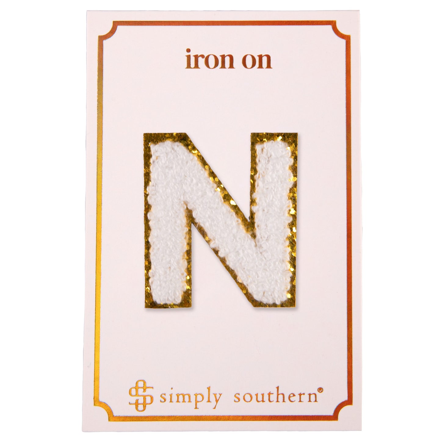 White Chenille Letter Patches