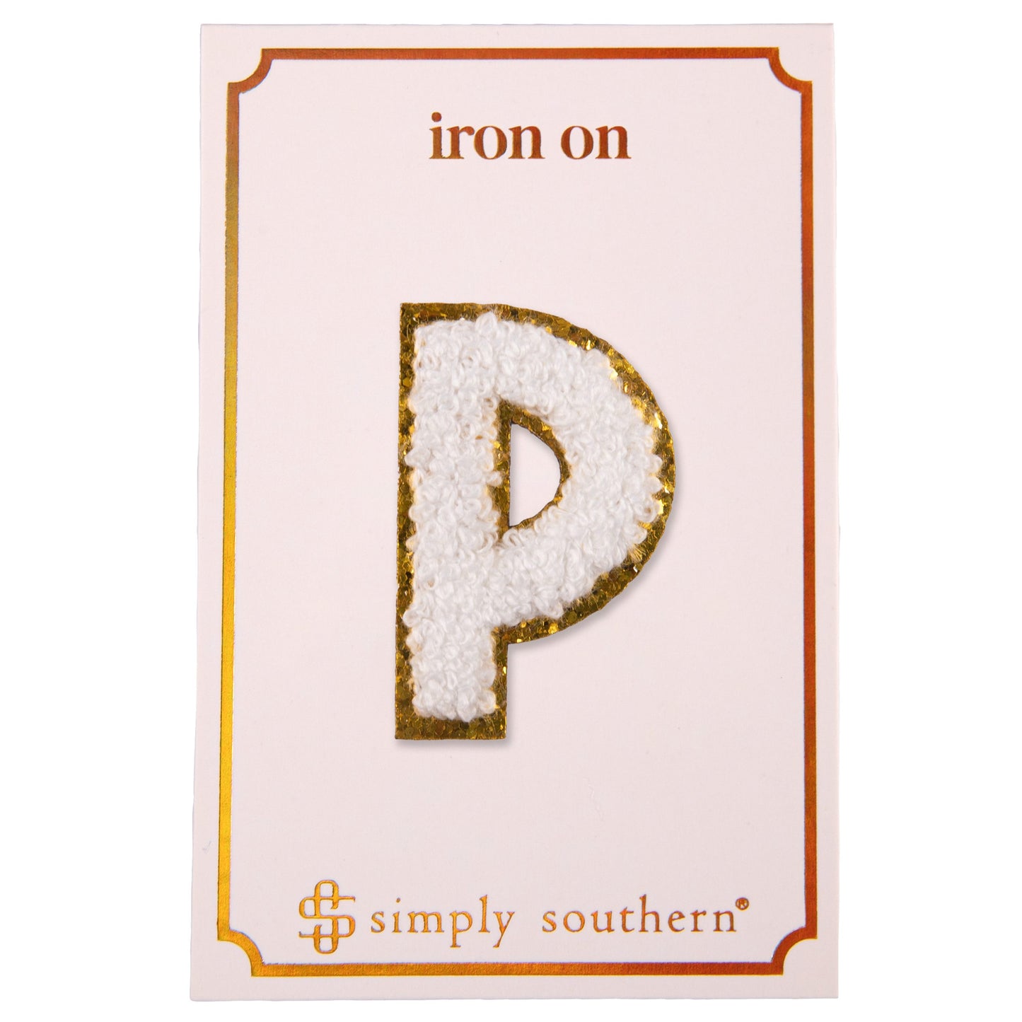 White Chenille Letter Patches