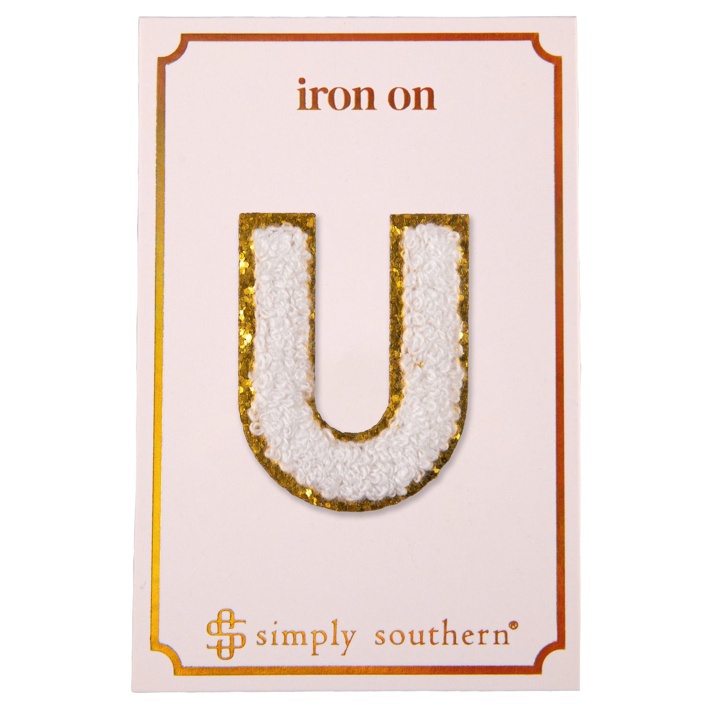 White Chenille Letter Patches