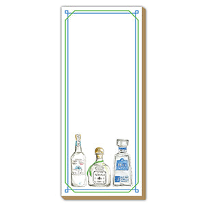 Handpainted Tequila Bottles Luxe Skinny Pad