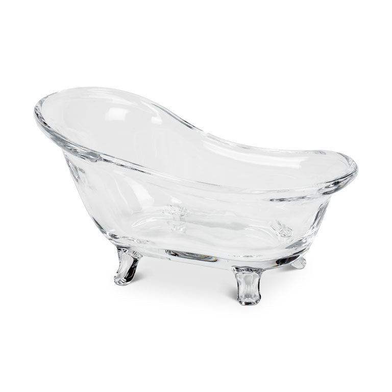 Glass Bathtub Soap Dish-6"L