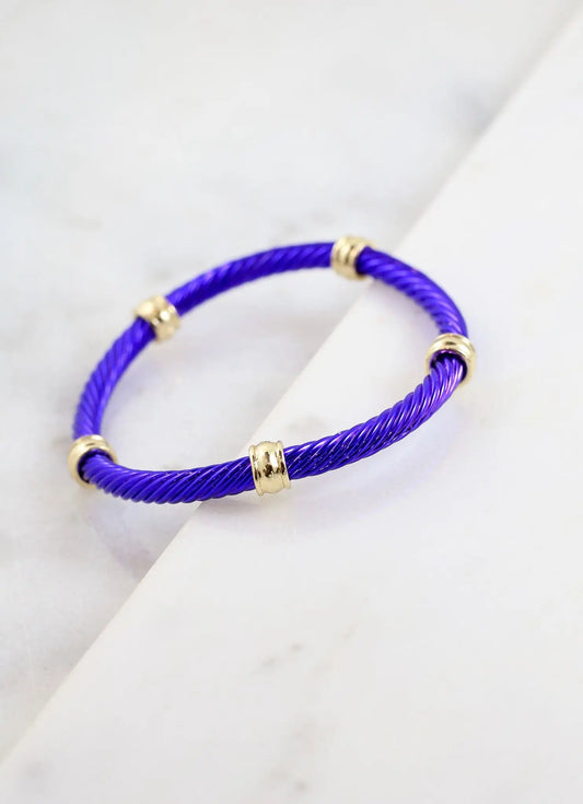 Abbottsford Stretch Cable Bracelet Blue