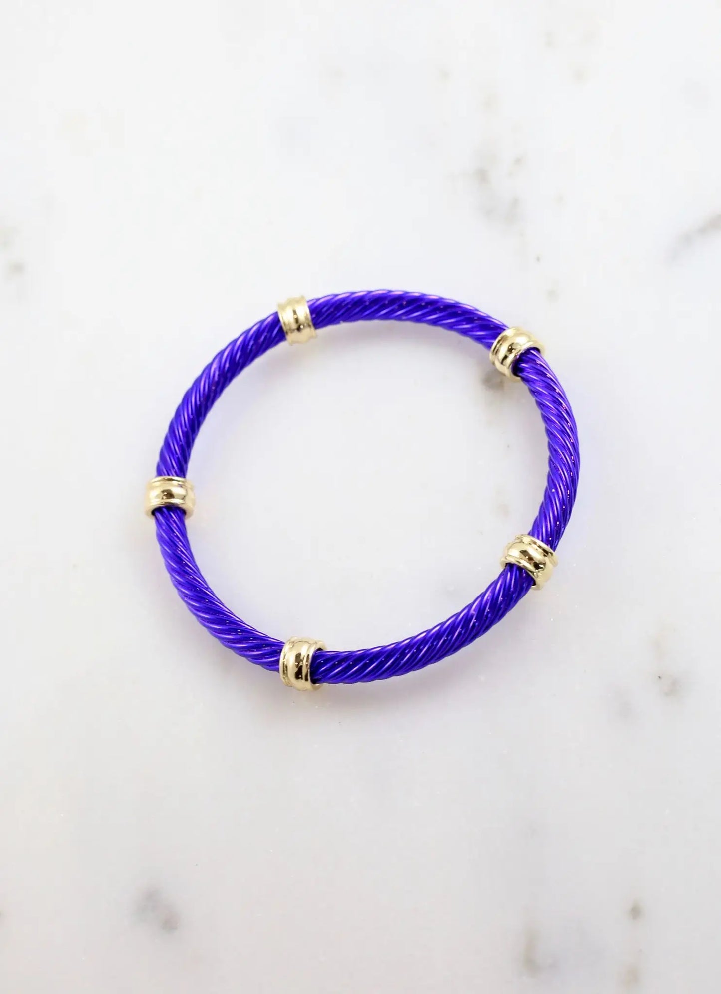 Abbottsford Stretch Cable Bracelet Blue