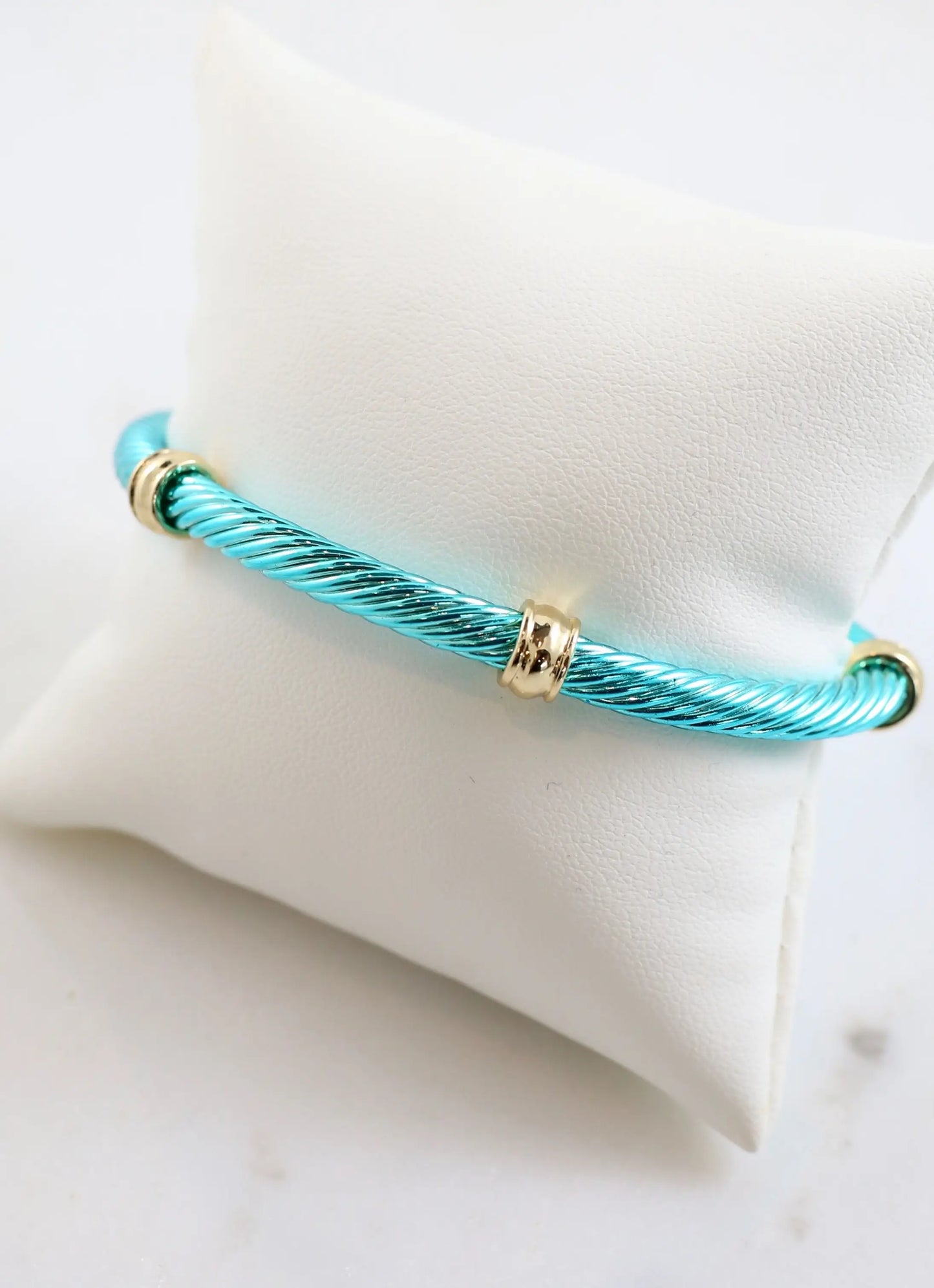 Abbottsford Stretch Cable Bracelet Turquoise