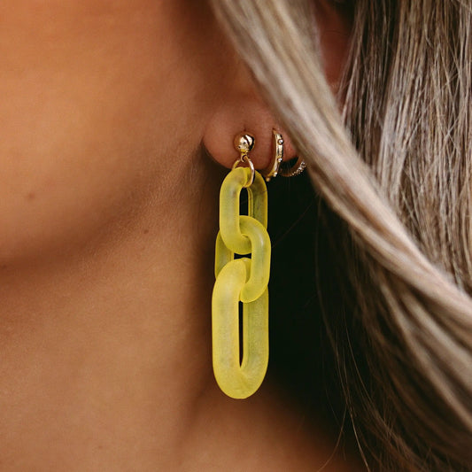 Acrylic Chain Link Earrings