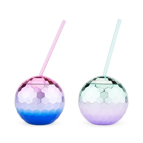 Assorted Ombre Disco Ball Drink Tumblers