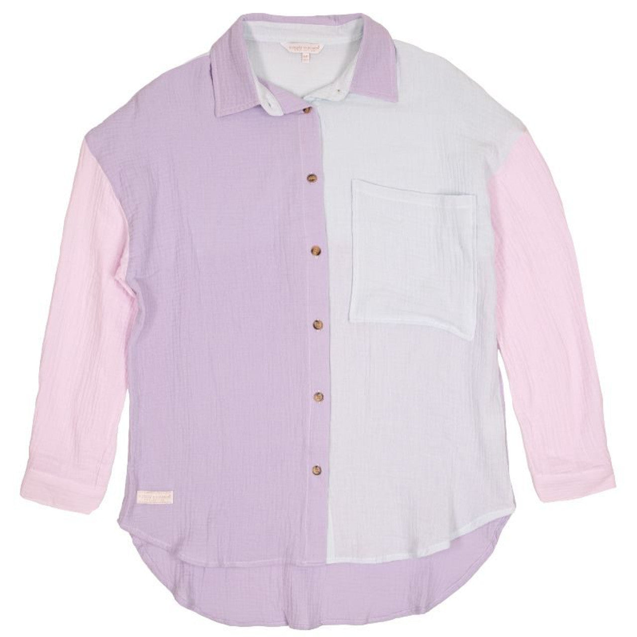 Colorblock Button Up Shirt