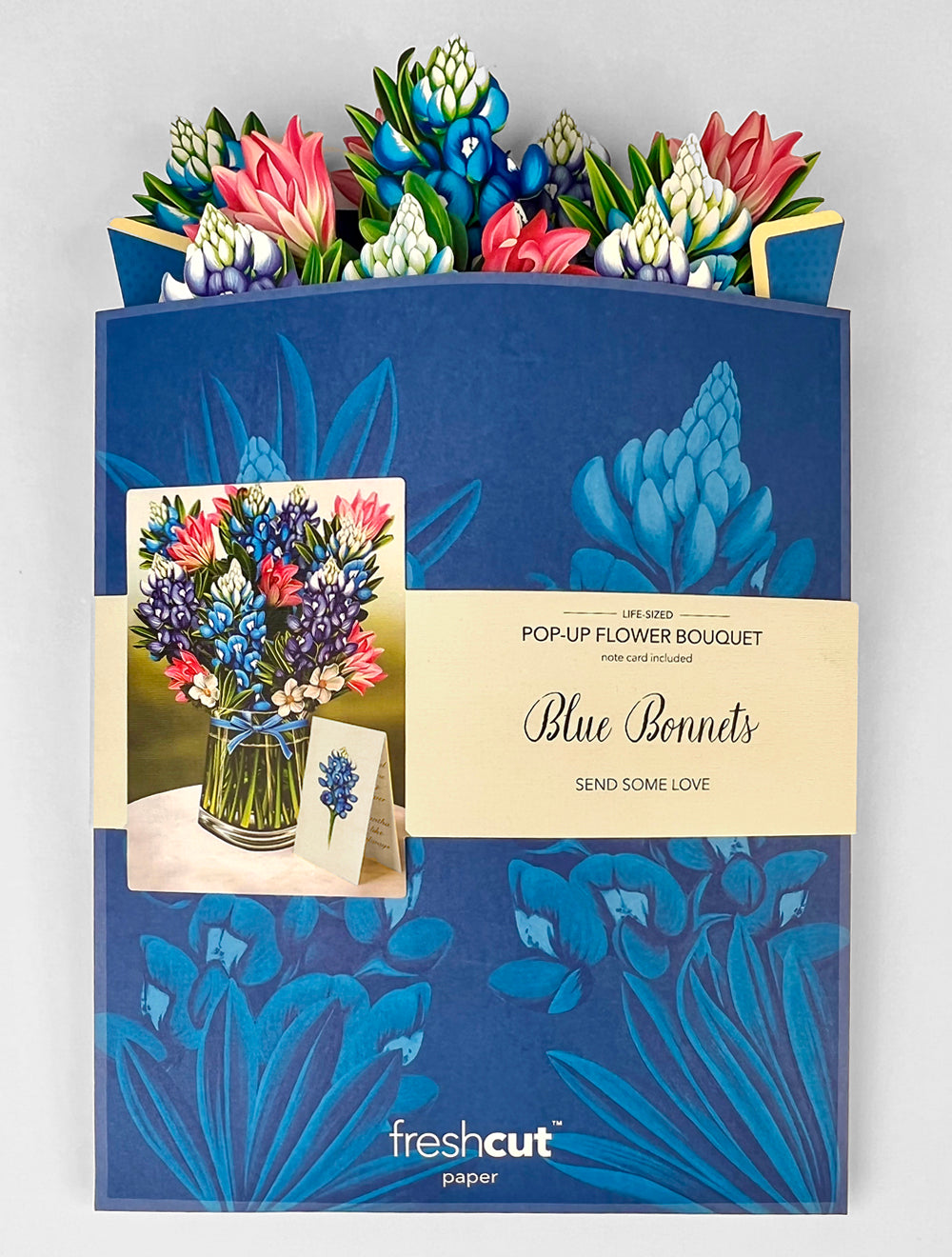 Blue Bonnets Pop Up Floral Bouquet