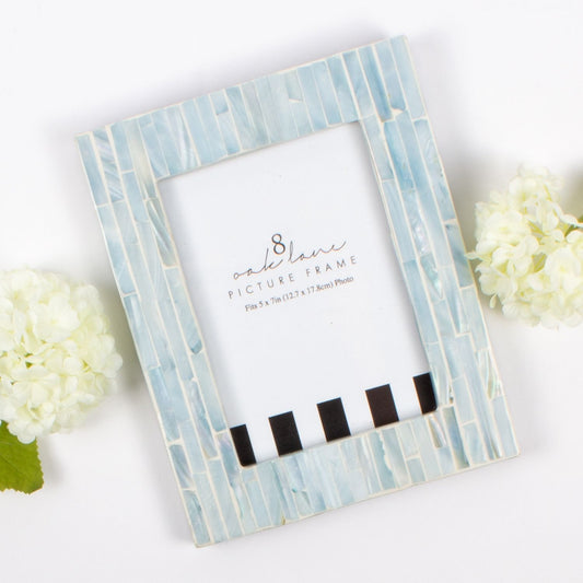 Blue Mother of Pearl 5x7 Picture Frame