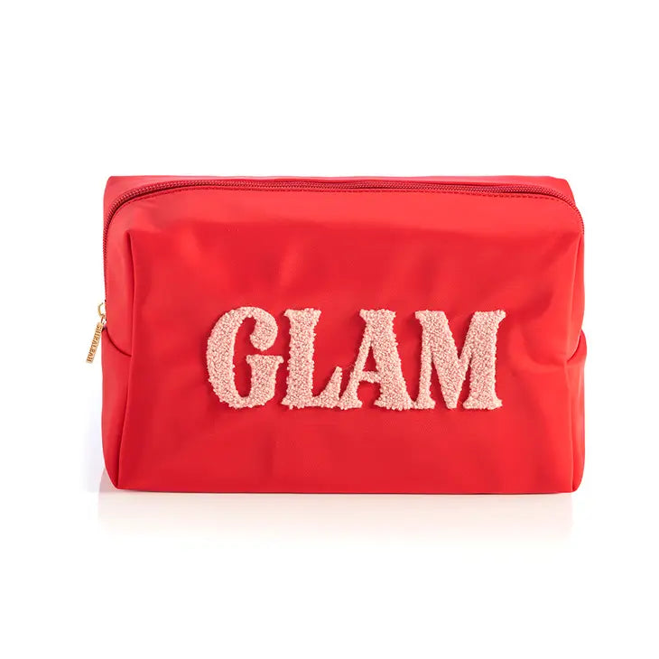 Cara "Glam" Cosmetic Pouch / Bag, Red