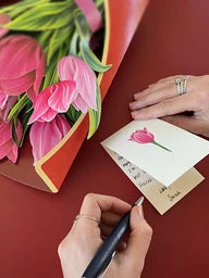 Pink Tulips Pop Up Flower Bouquet