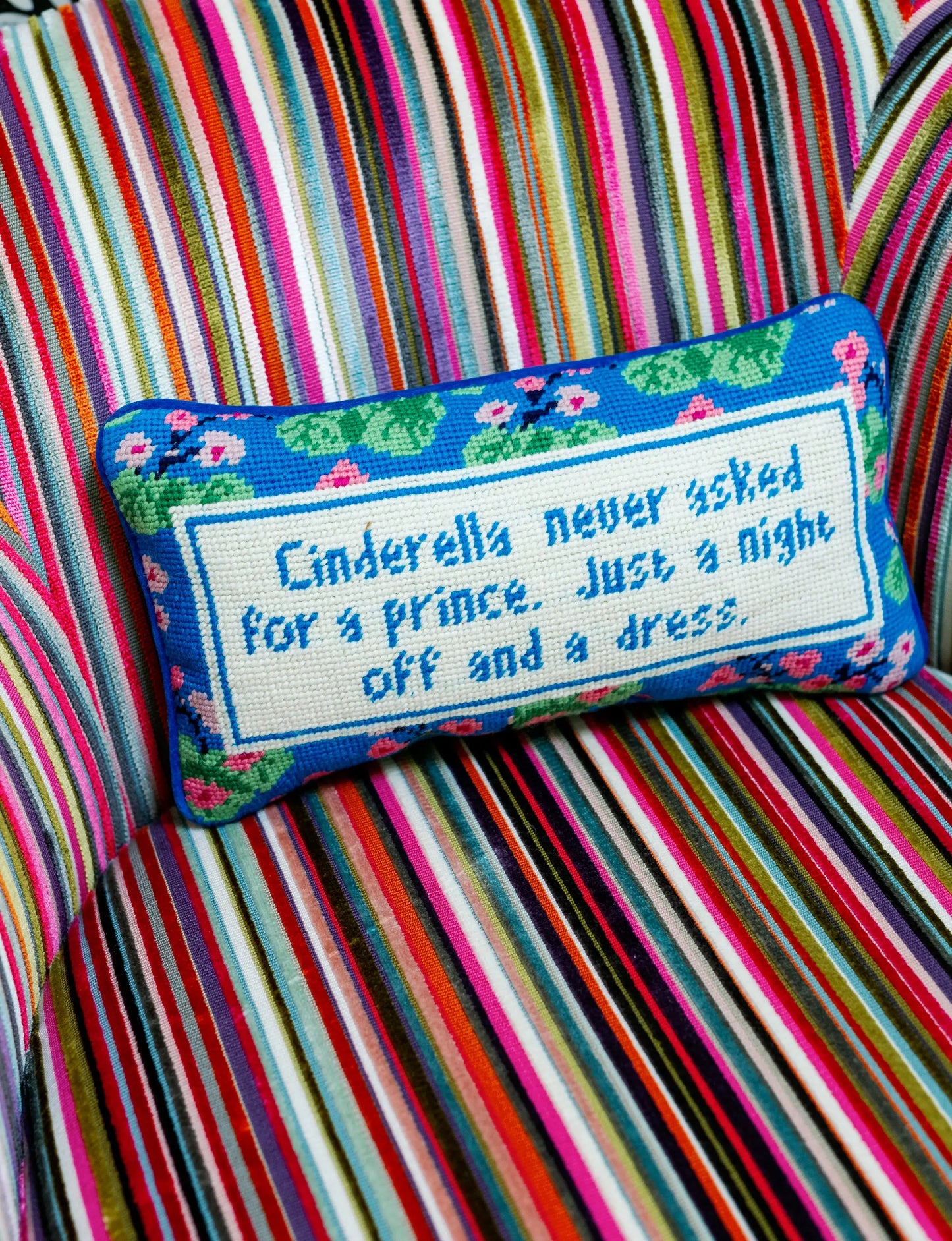 Cinderella Needlepoint Pillow