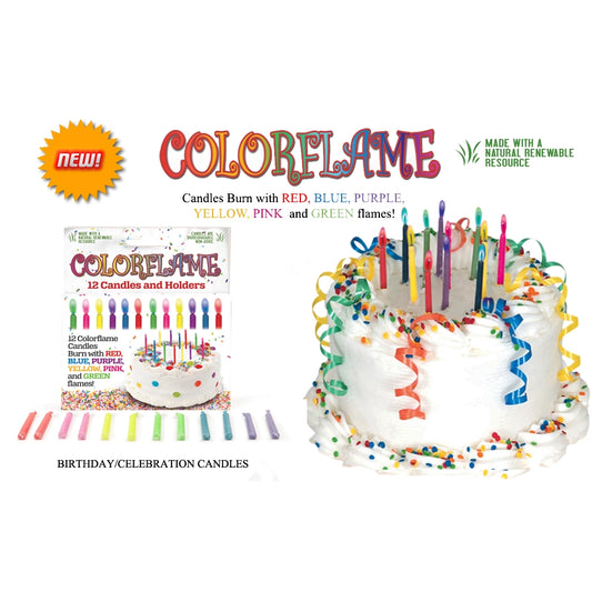 Colorflame Birthday Candles 26 Piece Counter Display