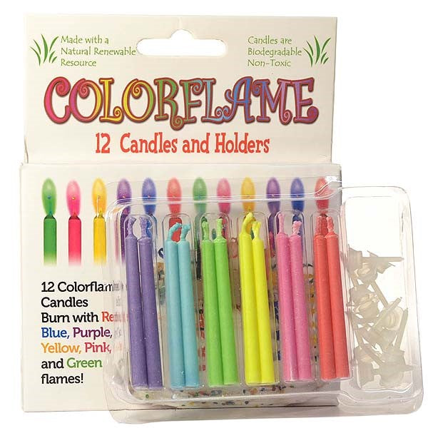 Colorflame Birthday Candles 26 Piece Counter Display