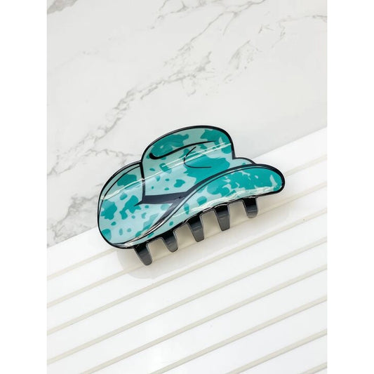 Cowgirl Hair Clip - Turquoise