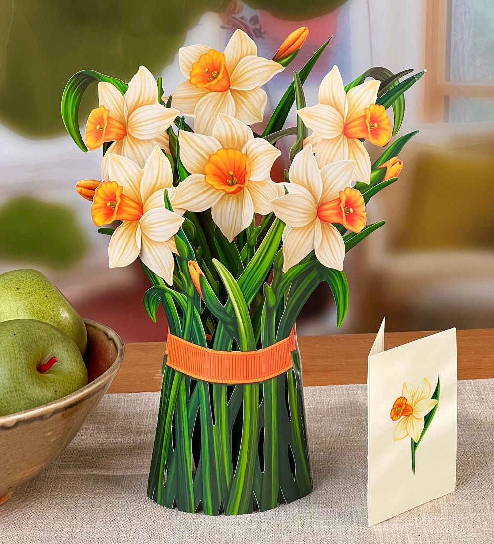 Daffodils Pop up Flower Bouquet Card