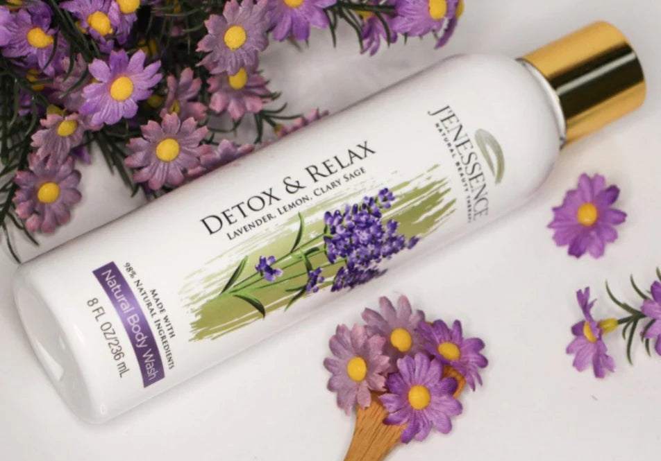 Detox & Relax Natural Therapeutic Body Wash (Lavender, Lemon, Clary Sage)