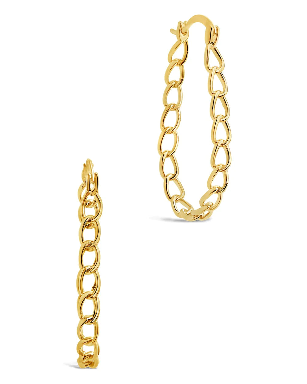 Chain Link Statement Hoop Earrings