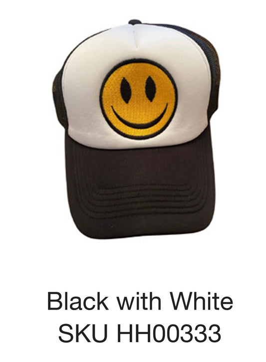 EISLEY SMILE TRUCKER HAT WHITE WITH BLACK