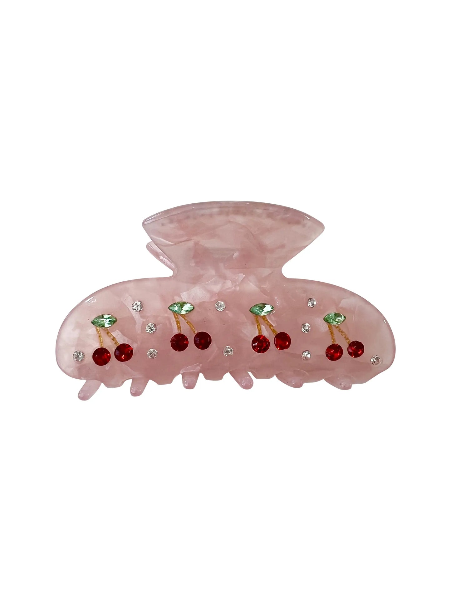 Emory Pink Hair Clip with Cherries