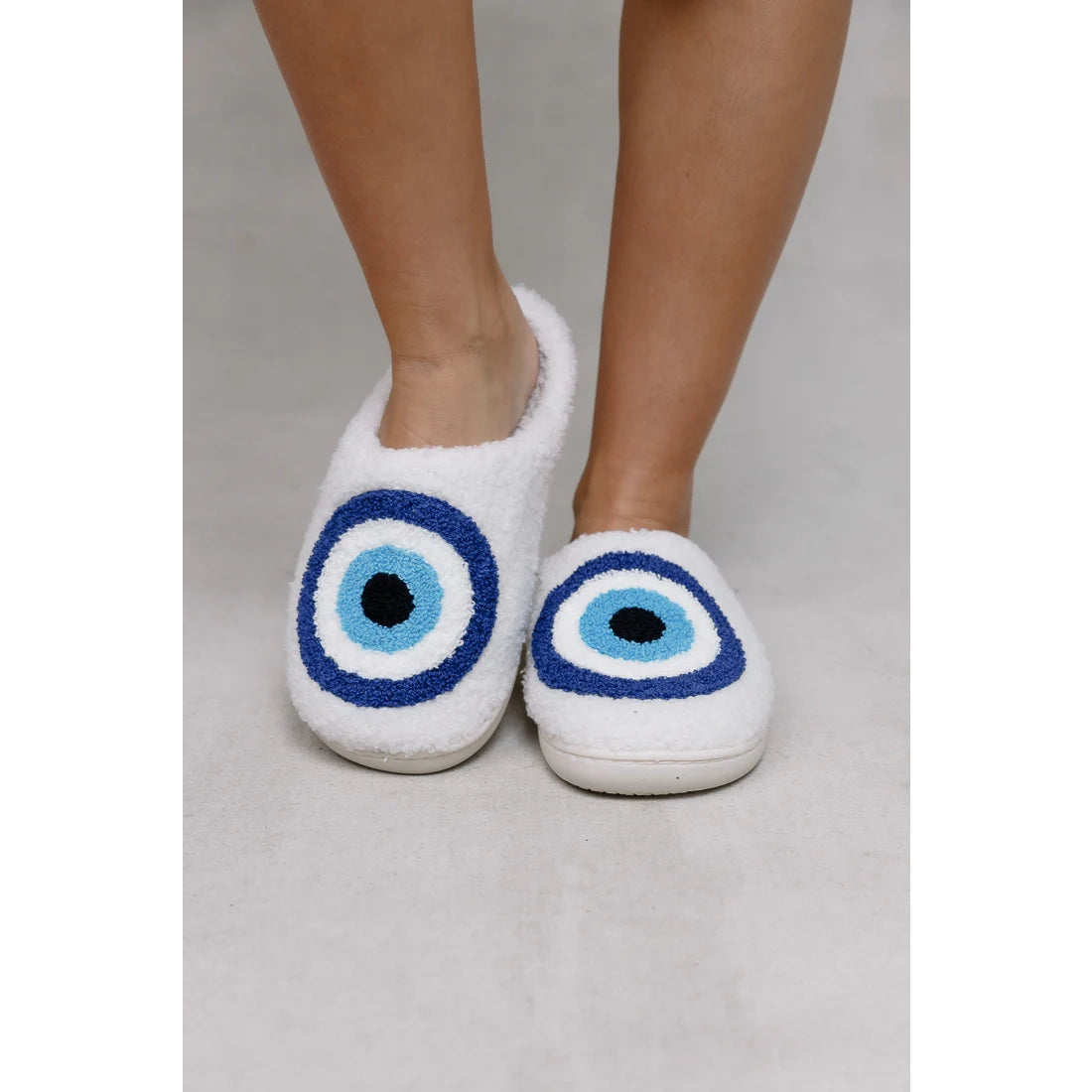 Evil Eye Sherpa Slippers