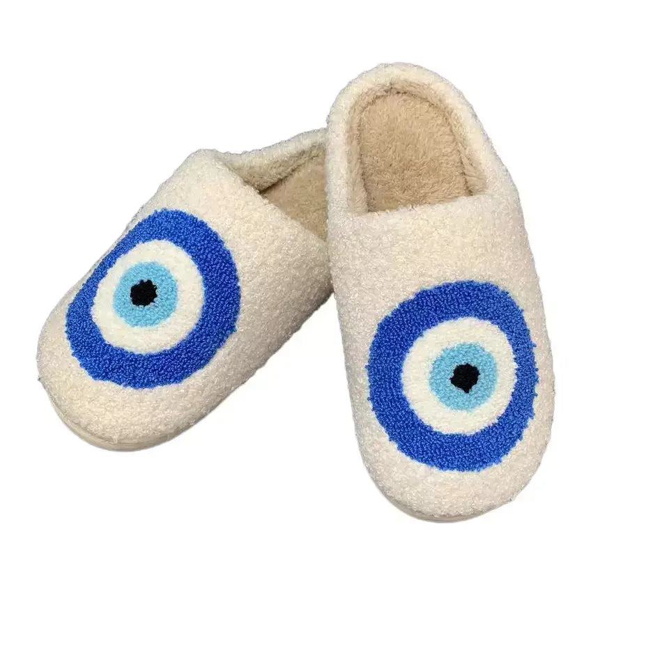 Evil Eye Sherpa Slippers