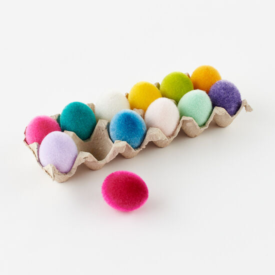 Flocked Easter Egg w/Tray