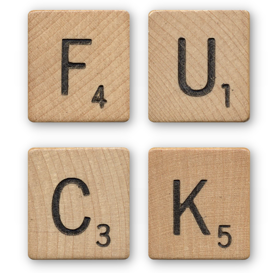 Fuck Scrabble Tiles | Set of 4 Coasters