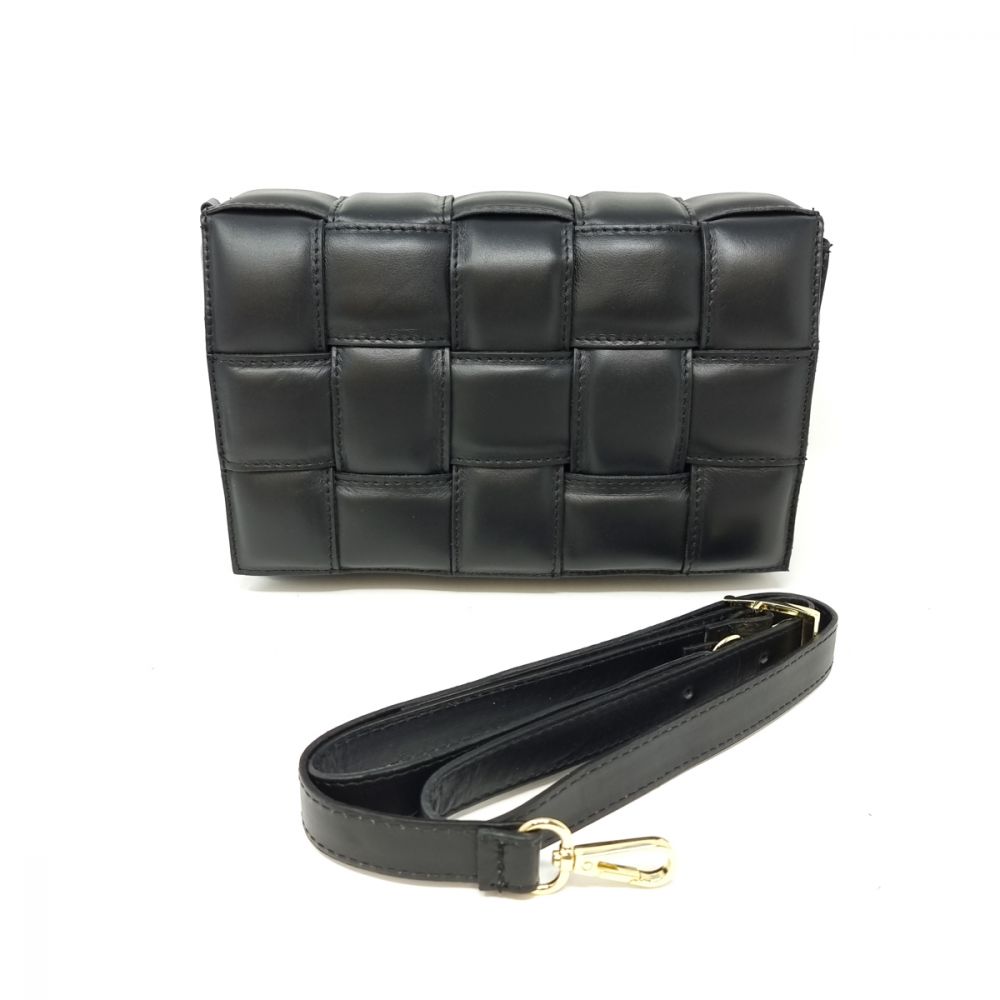 Black Leather Purse from Italy