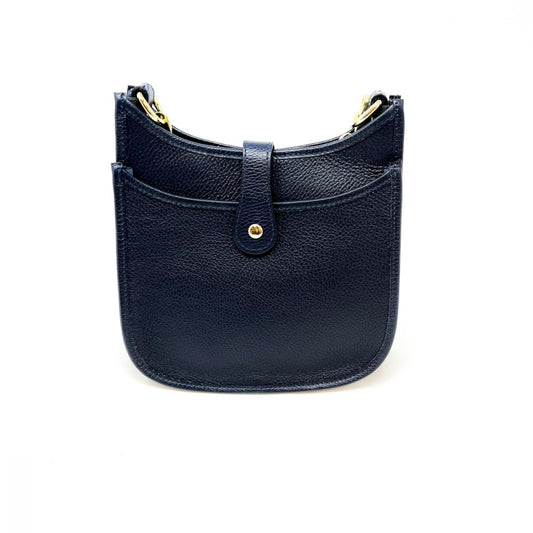 Medium Navy Leather Bag from Italy