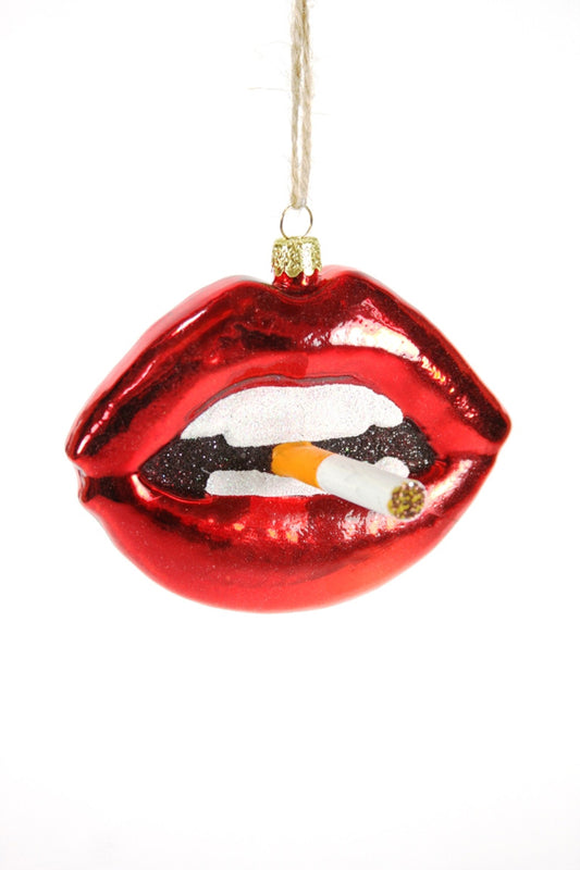 Lip with Cig Ornament
