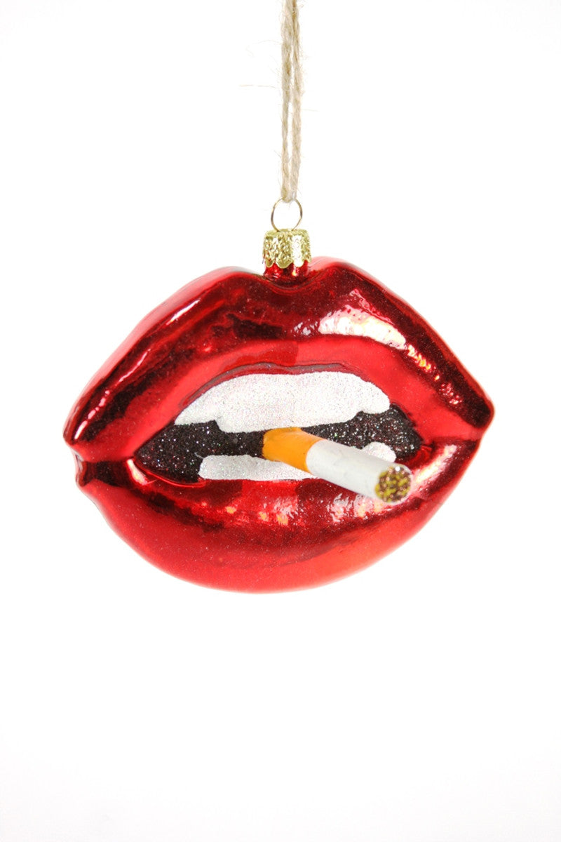 Lip with Cig Ornament