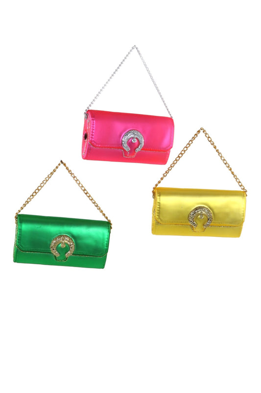 Luxury Clutch - Green, Hot Pink or Yellow Ornaments