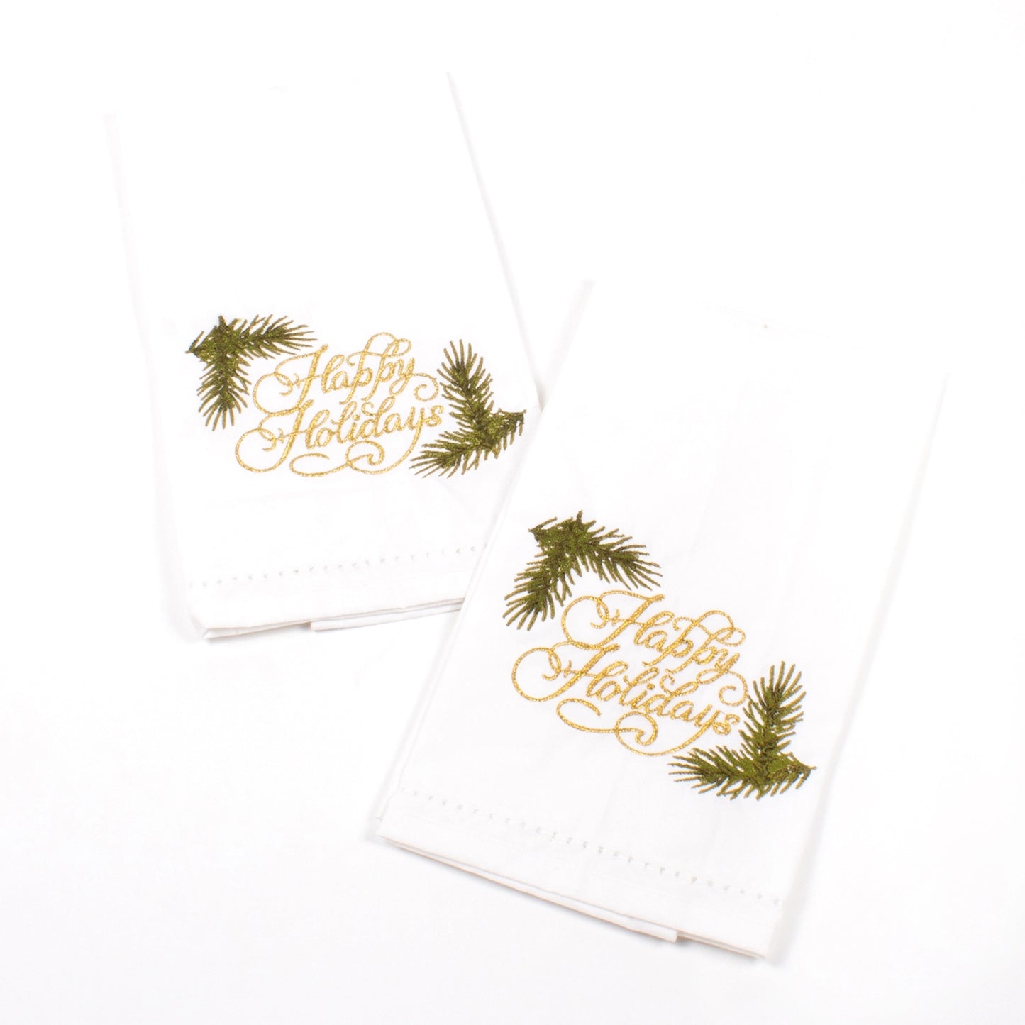 Holiday Embroidered Bar Towel Sets