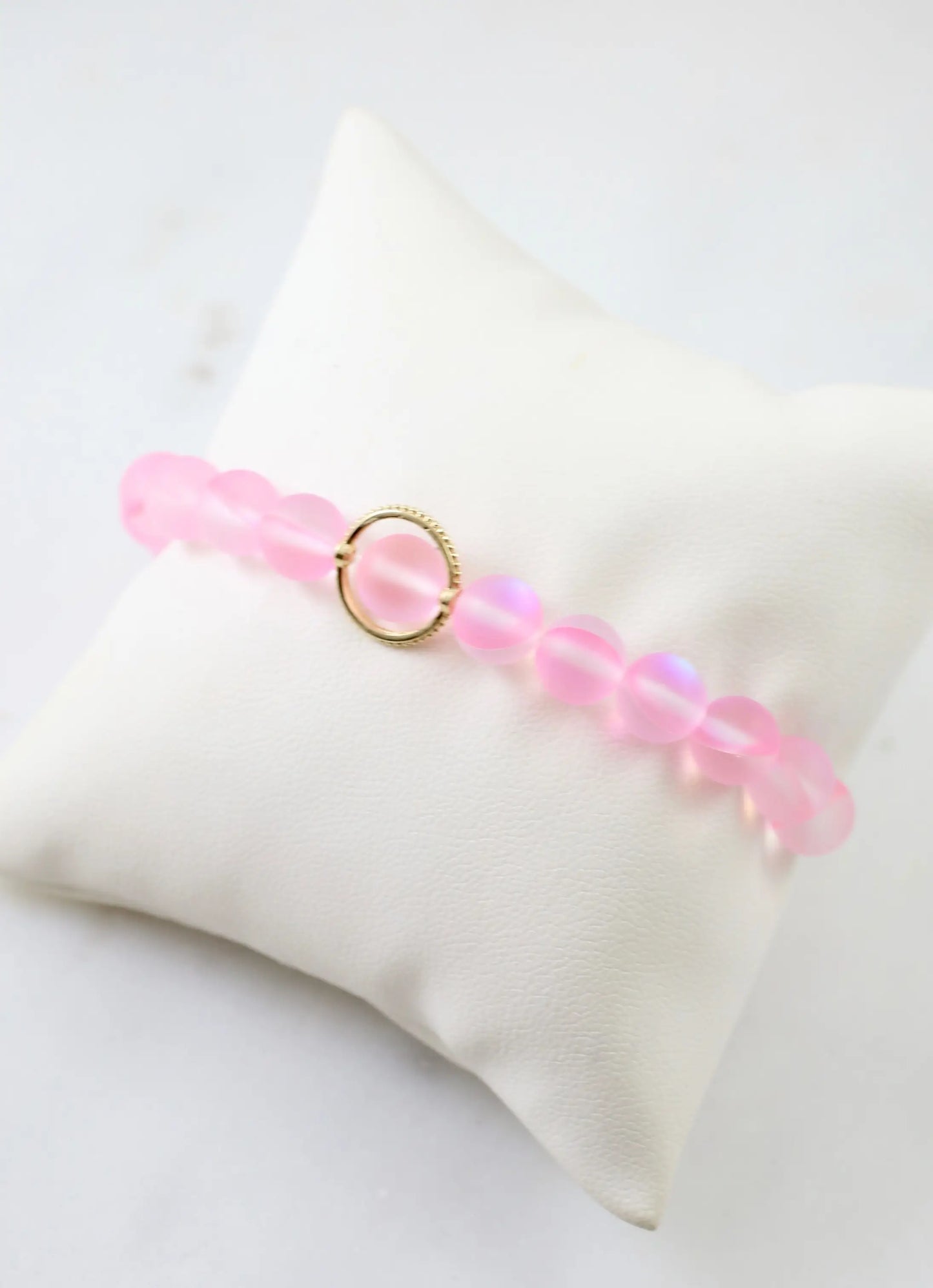 Janet Beaded Bracelet Pink Opal