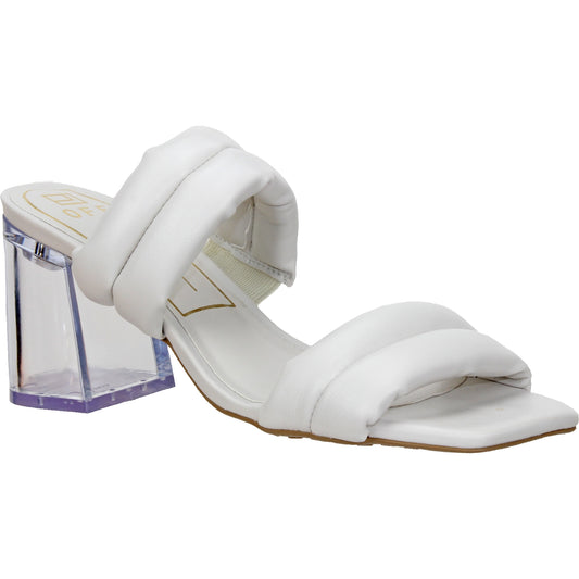Jolene-Clear Block Heel Sandal Off-White Shoes