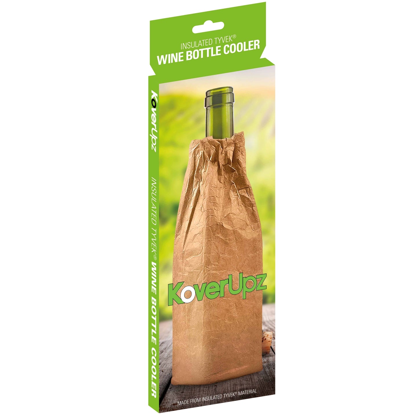 Koverupz Tyvek Brown Bag Art Insulated Wine Bottle/40oz