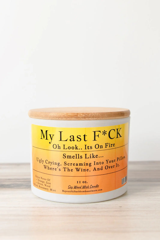 My Last F*ck Conversation Wood Wick Candle