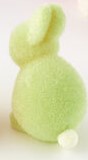 Flocked Easter Seated Bunny 7"