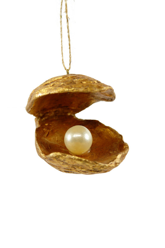 Oyster with Pearl - Gold Ornament