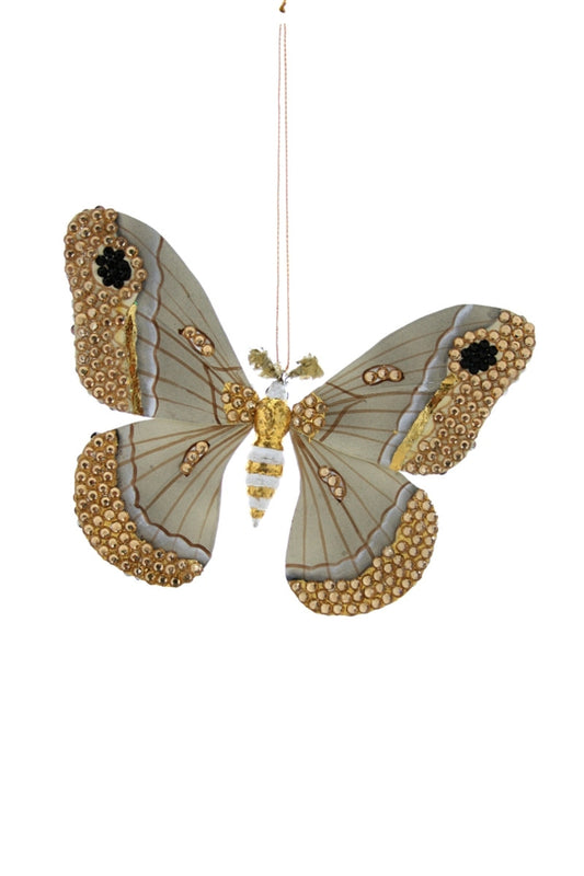 Jeweled Moth - Gold Ornament